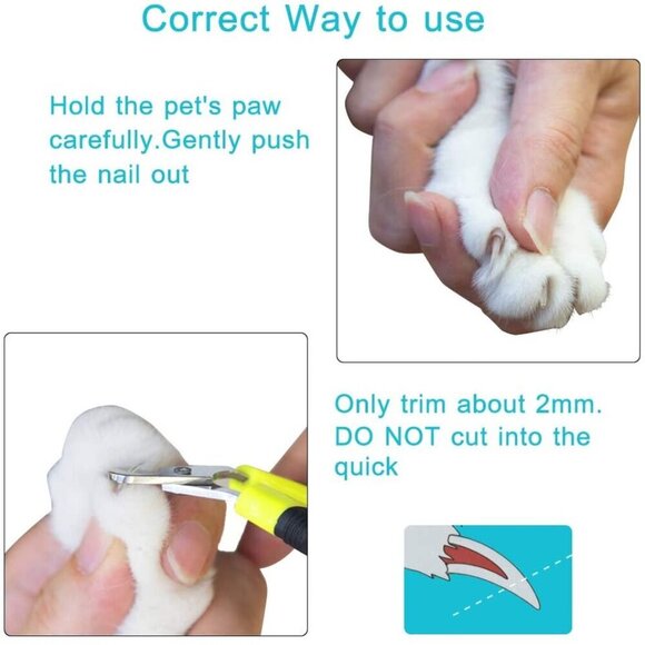 NAIL SCISSORS CLIPPERS, TRIMMER, SMALL PET - CATS, DOGS, RABBITS - Picture 6 of 9